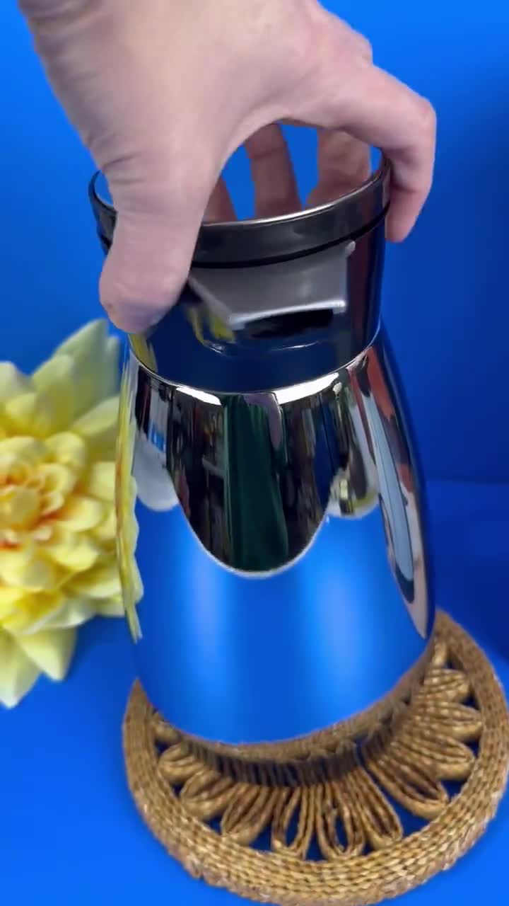 Vintage Dr. Zimmermann Chrome Thermos – Mid-century Space Age