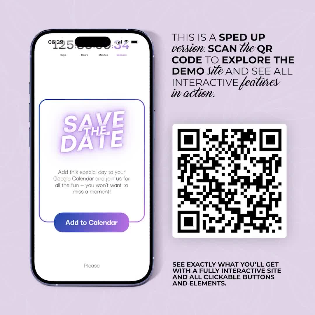 Class of 2026 Digital Graduation Invitation: Canva Website Template with Trackable RSVP & Countdown video poster