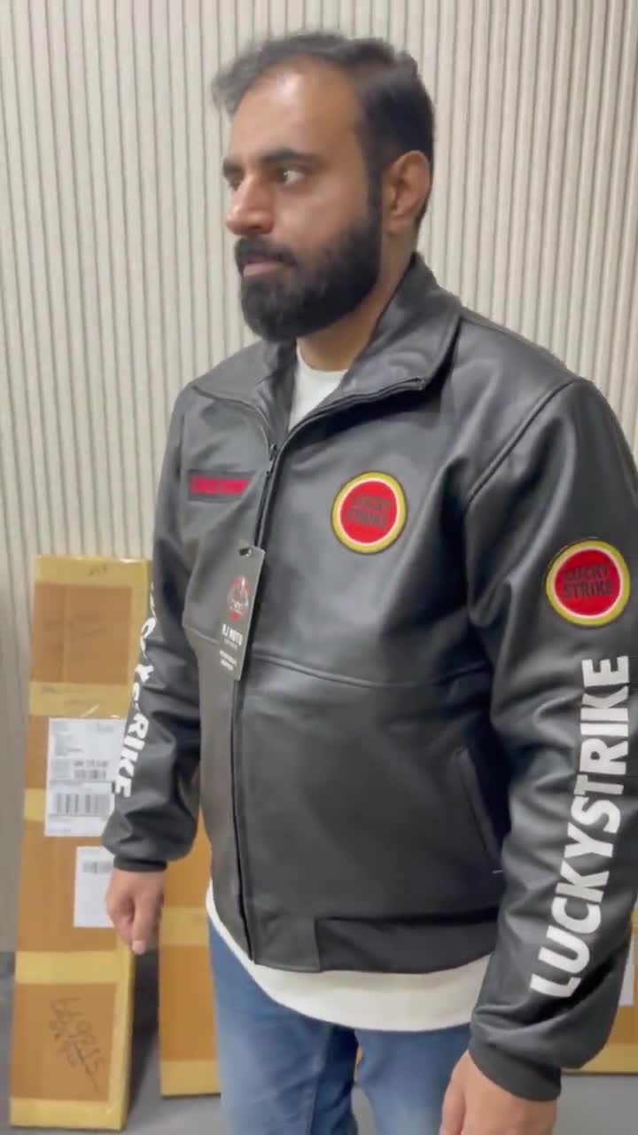 ヴィンテージ風ラッキーストライクジャケット - ハンドメイド モーター