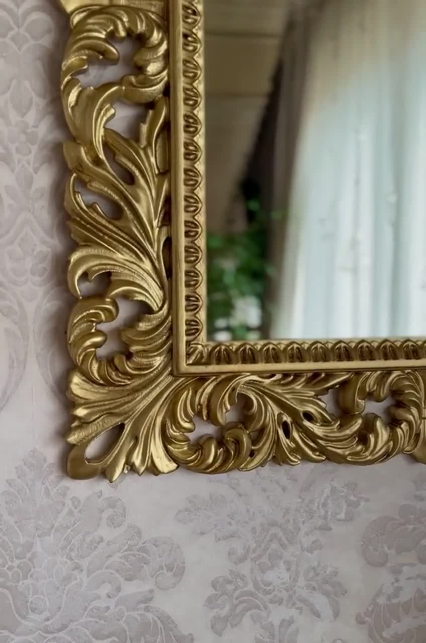 Antique Gold Wall Mirror, Rustic Charm Meets Timeless Elegance