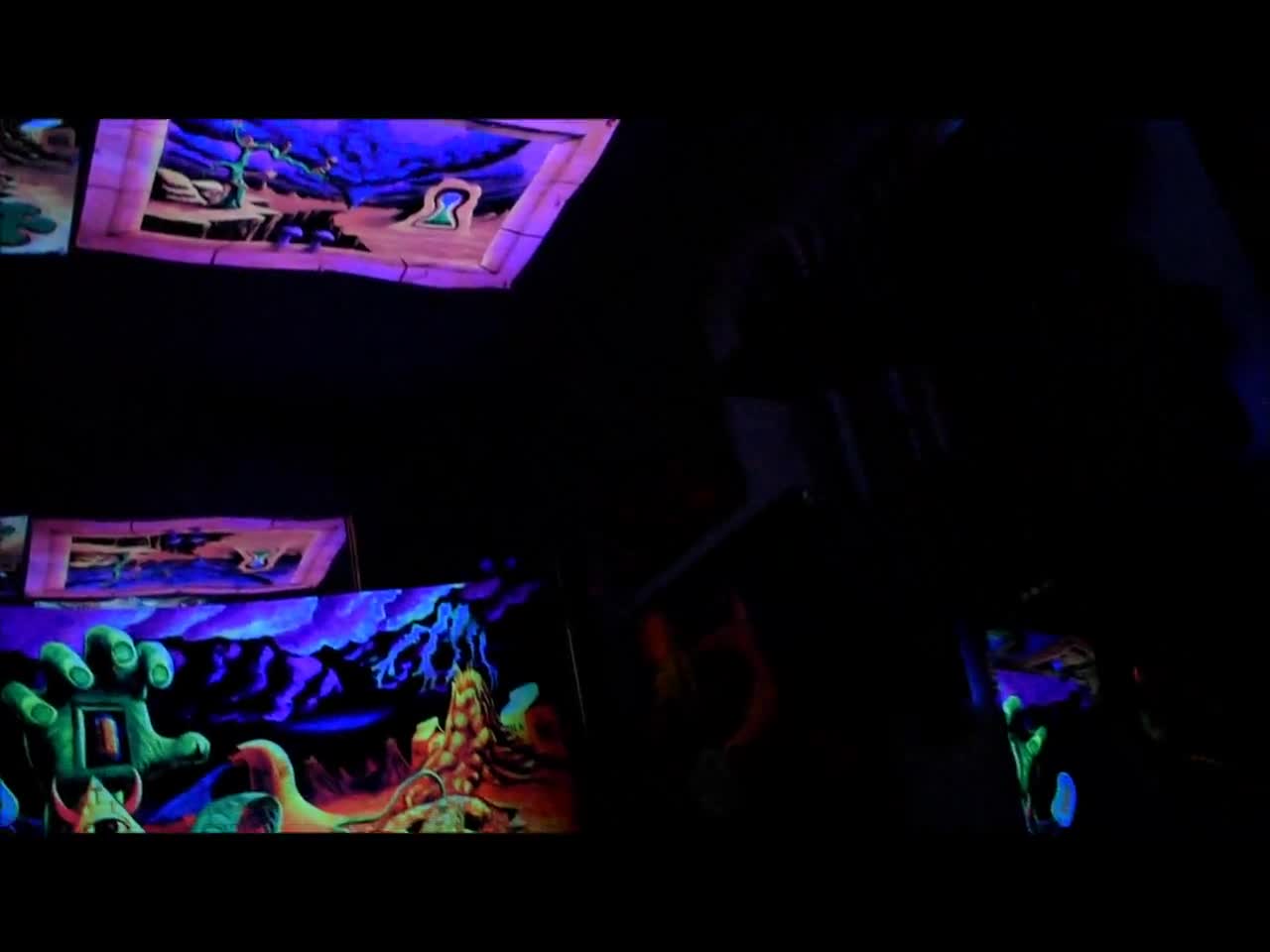 Blacklight Tapestry Black Light UV Fluorescent Trippy Hippie Home