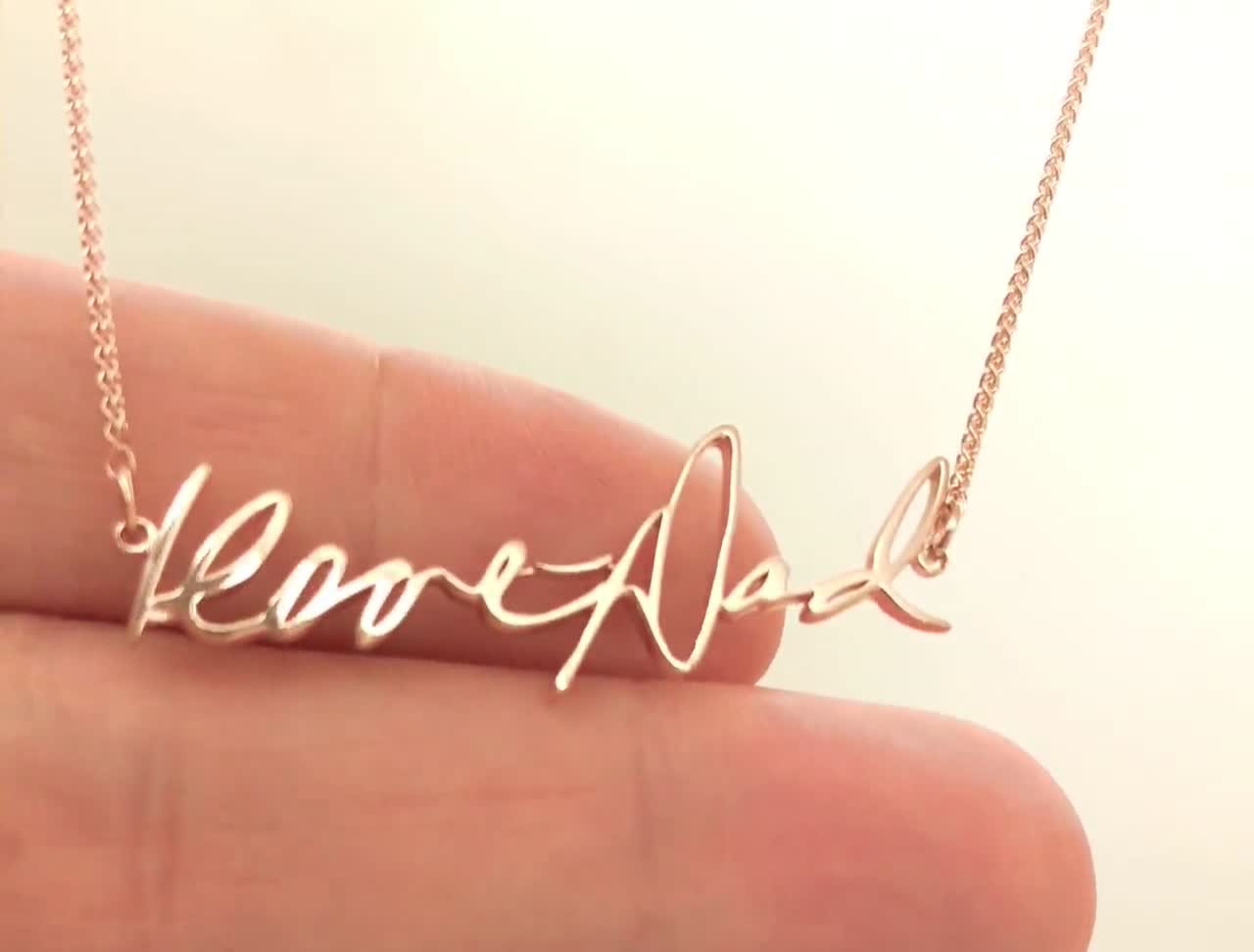 Cursive deals writing necklace