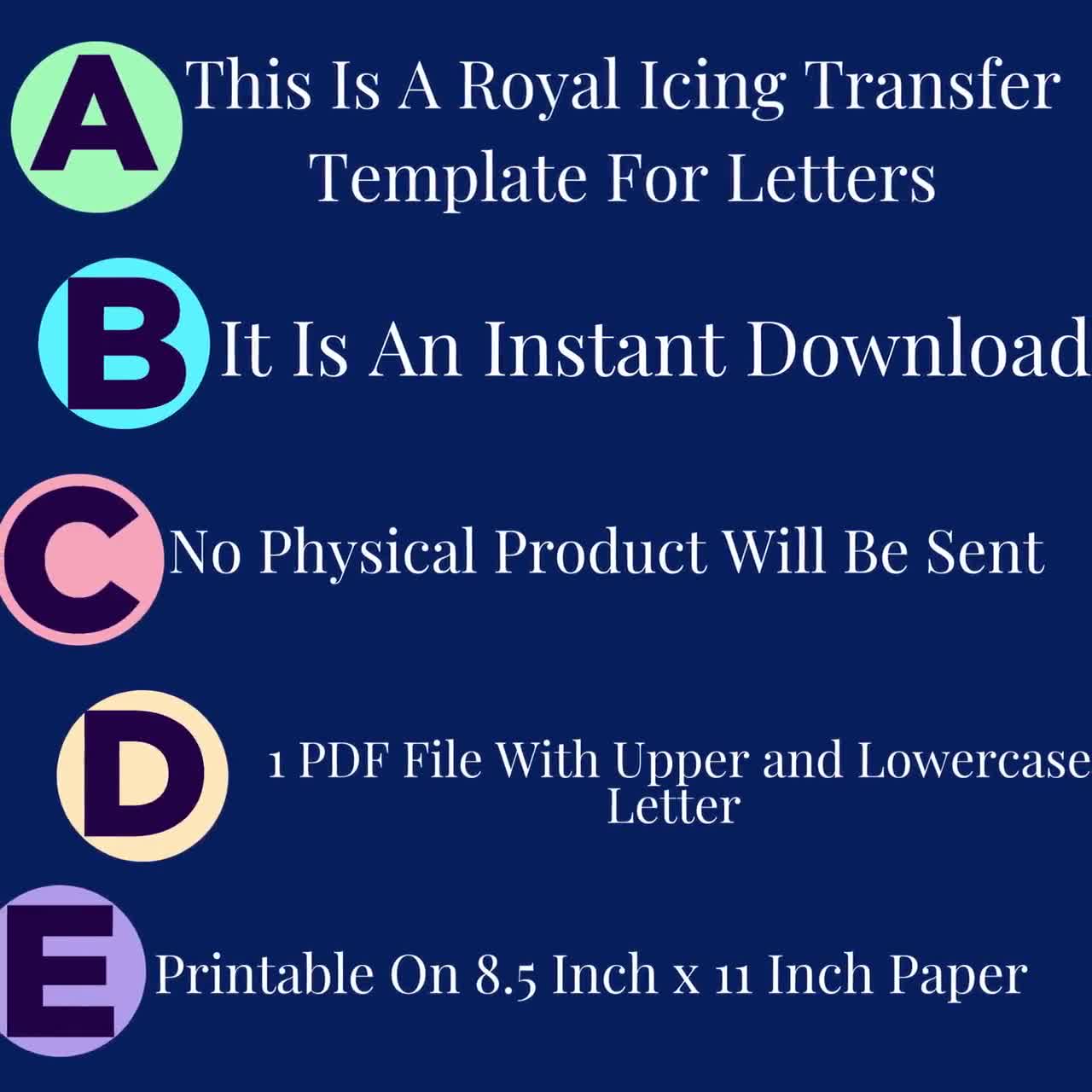 Foglio con lettere di trasferimento della glassa reale dell'alfabeto,  modello di trasferimento della glassa digitale, foglio di pratica per  tubazioni con lettere di trasferimento della glassa, PDF stampabile -   Italia