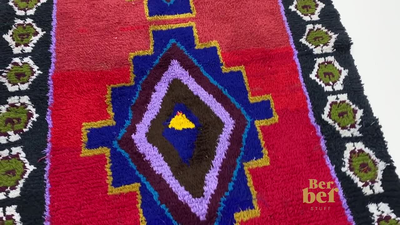 3x7 ヴィンテージ モロッコ織りランナー ラグ。 - Etsy 日本