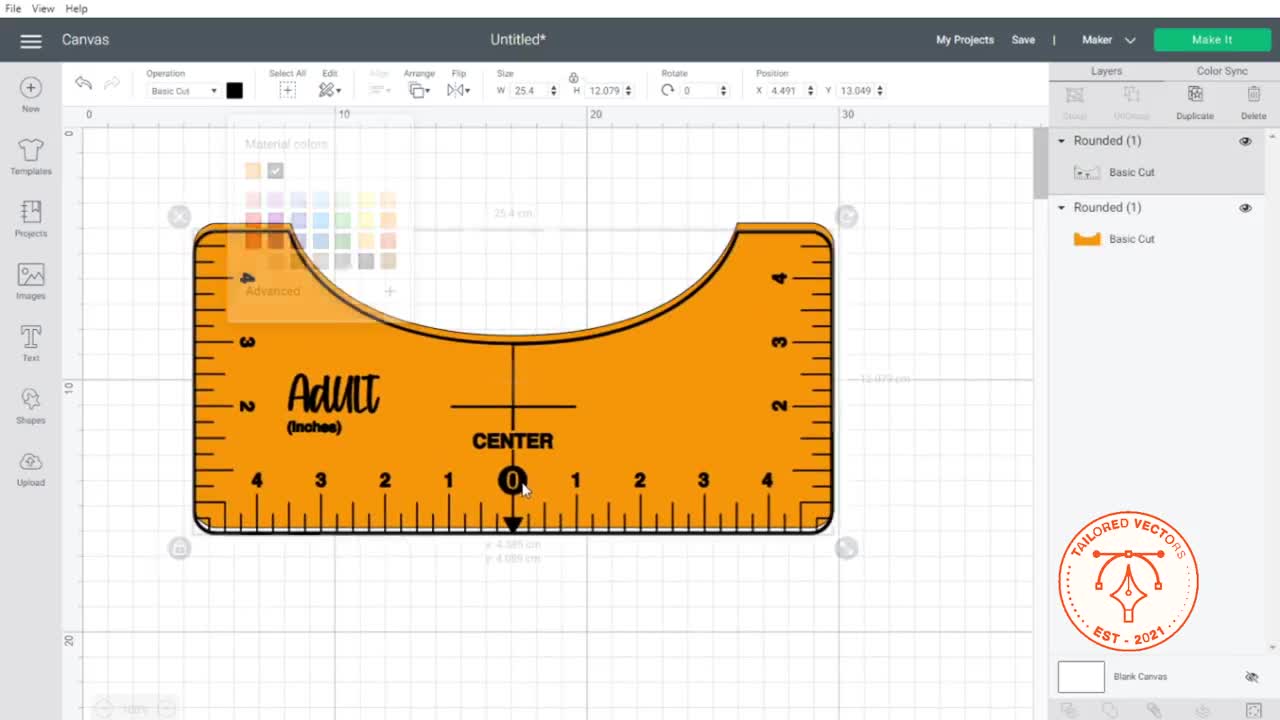 Tshirt Ruler SVG, T-shirt Alignment Tool Graphic by NGISED