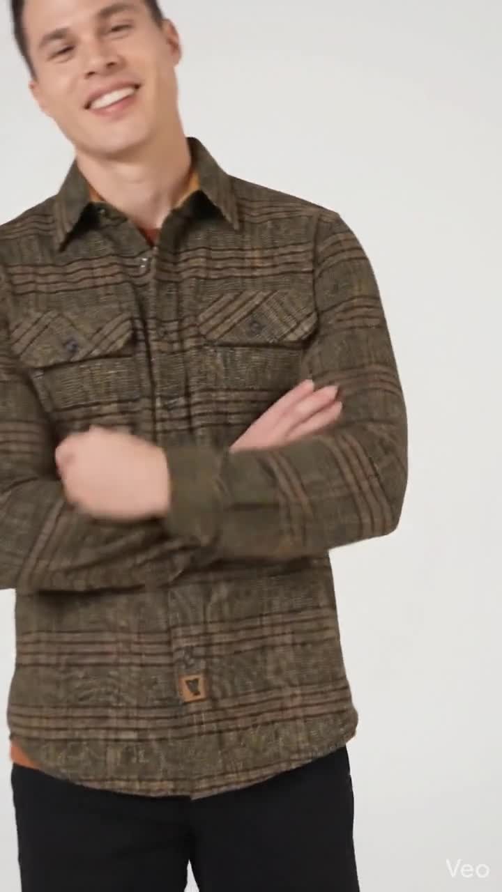 Cozy Up Camicie casual da uomo in flanella scozzese a maniche