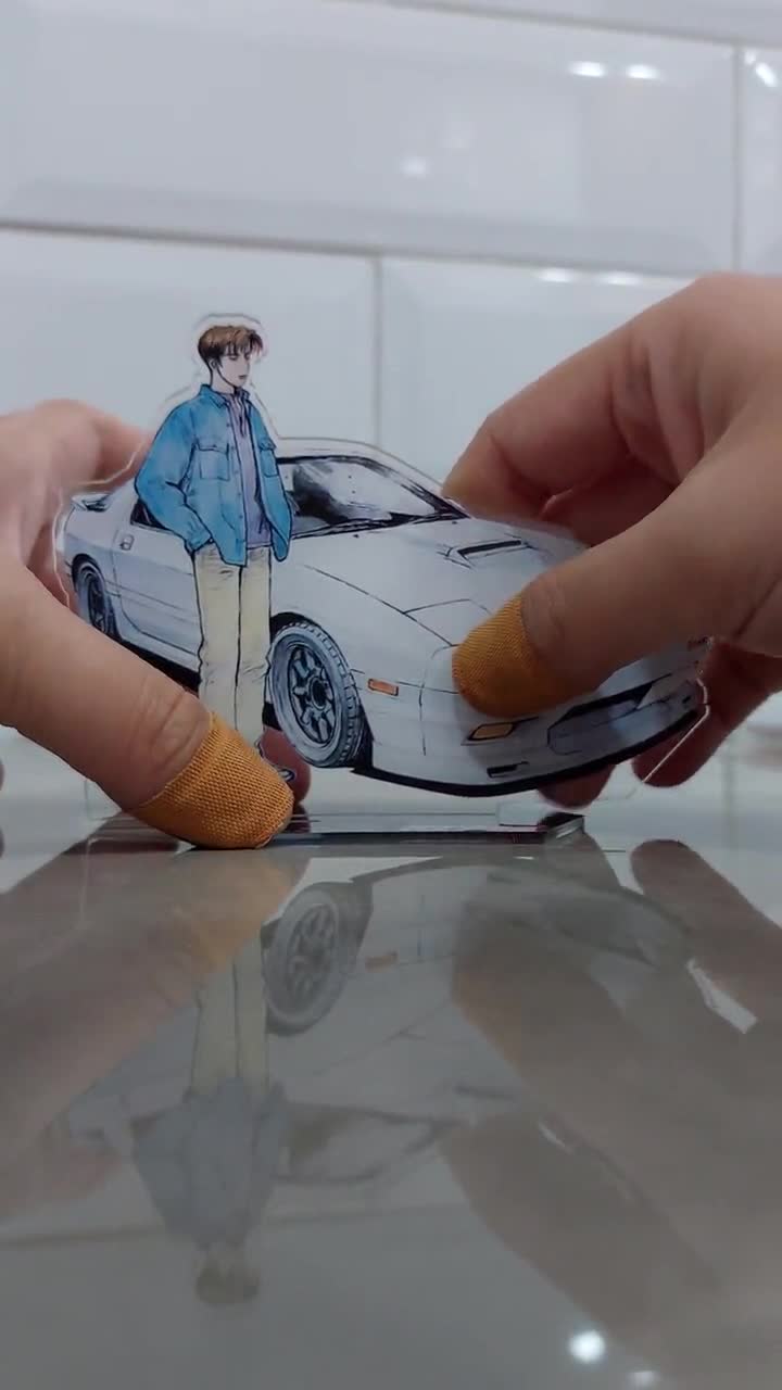 INITIAL D Mazda Savanna RX-7 Infini (FC3S) White With Mr. Ryosuke Takahashi  (Diecast Car) - HobbySearch Diecast Car Store