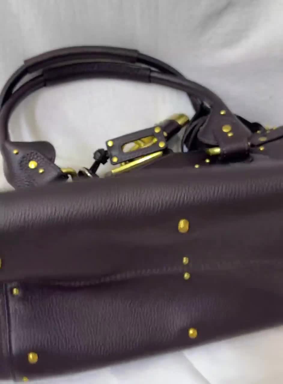 Leather Top Handle Bag, Retro Style Tote Bag, Y2K Handbags