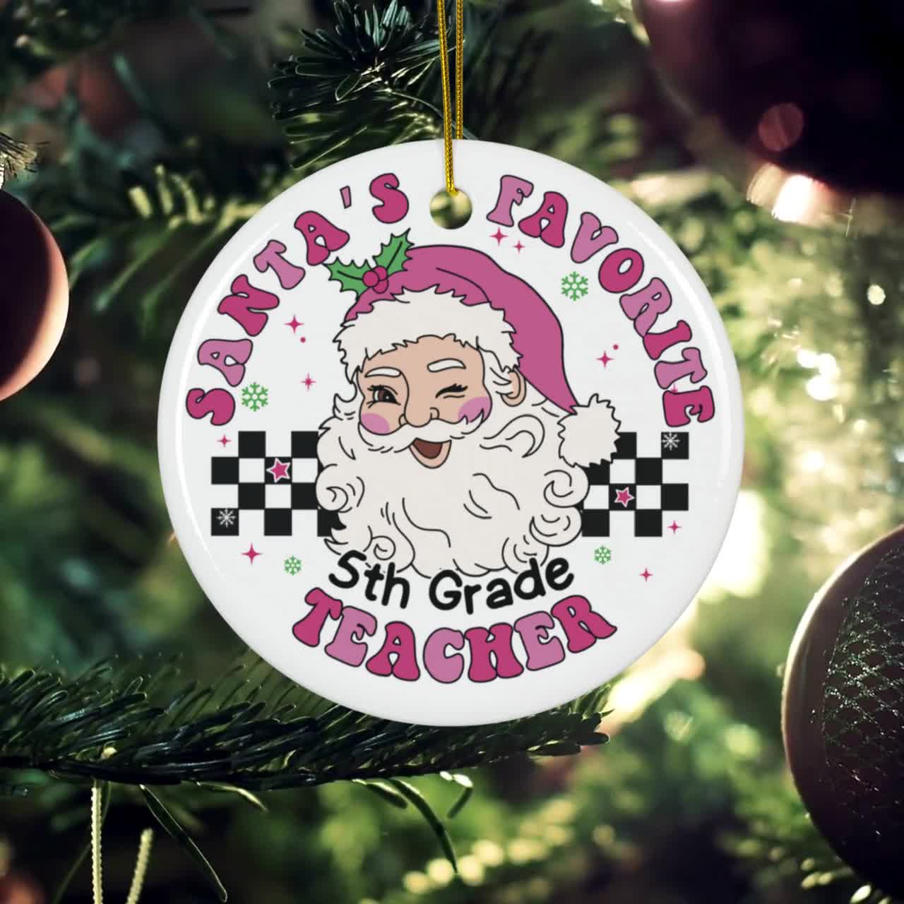 Santa’s Favorite Nurse, Personalized Custom Acrylic Ornament, Christmas Gift For Nurse