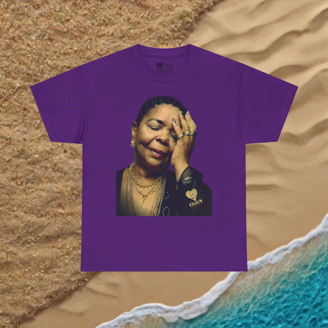 Cesaria Evora Simple T-shirt | Multycolor | Morna Queen | Cabo