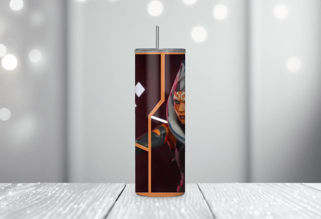 Ahsoka Color Changing Stainless Steel Travel Tumbler with Straw by