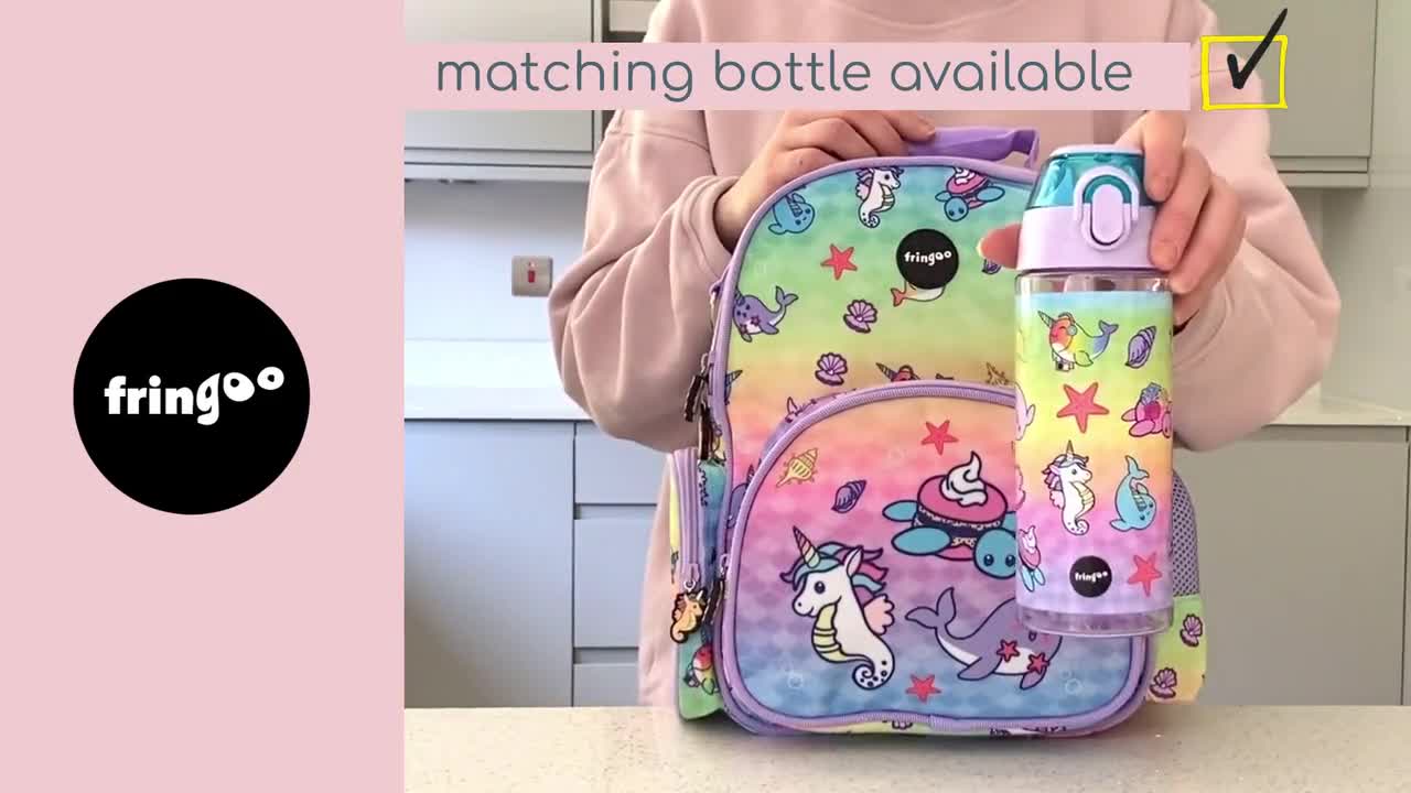Fringoo Kids Personalised Lunch Bag Large Capacity Strap Thermal Lunch Box  for Girls & Boys School Packed Lunch Bag 