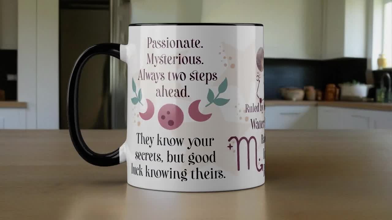 UNIGIFT - Tazza con motivo a forma di scorpione, colore: bianco