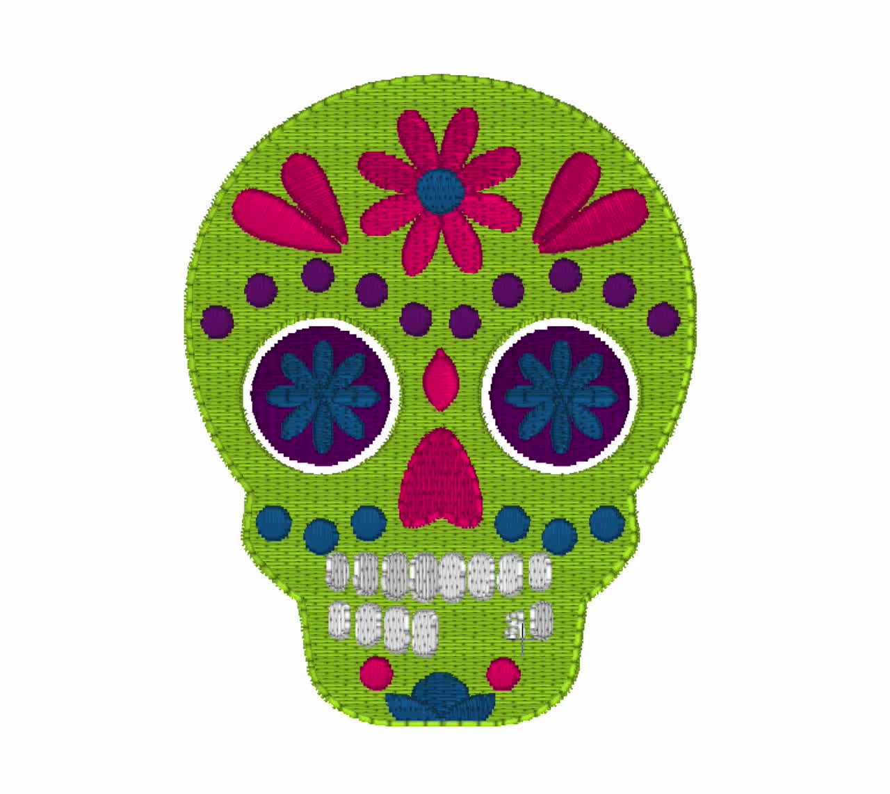 Skull embroidery design 7 SIZES - Dia De Los Muertos embroidery design Day  of the Dead, Mexican sugar skull embroidery design pes dst