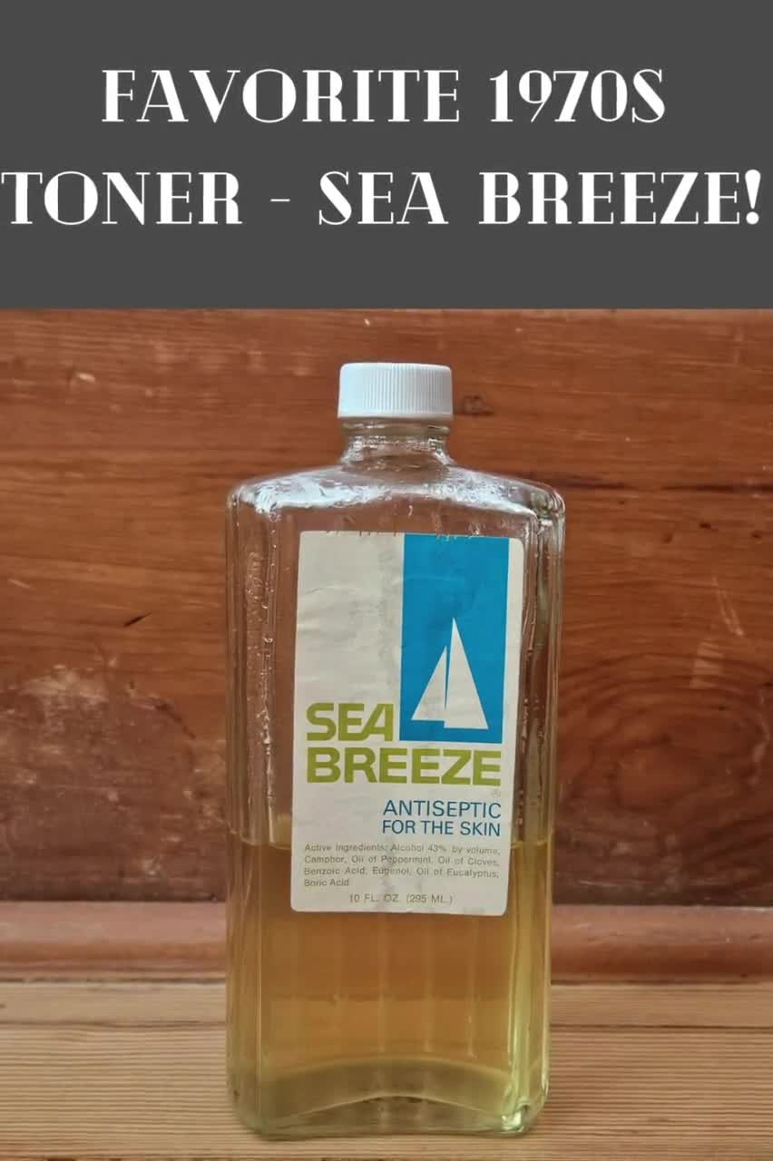 1970s or 1980s Sea Breeze Antiseptic for Skin Care 10 Oz Glass Bottle Vintage Facial Care Toner Partly Full Ephemera or Prop Etsy