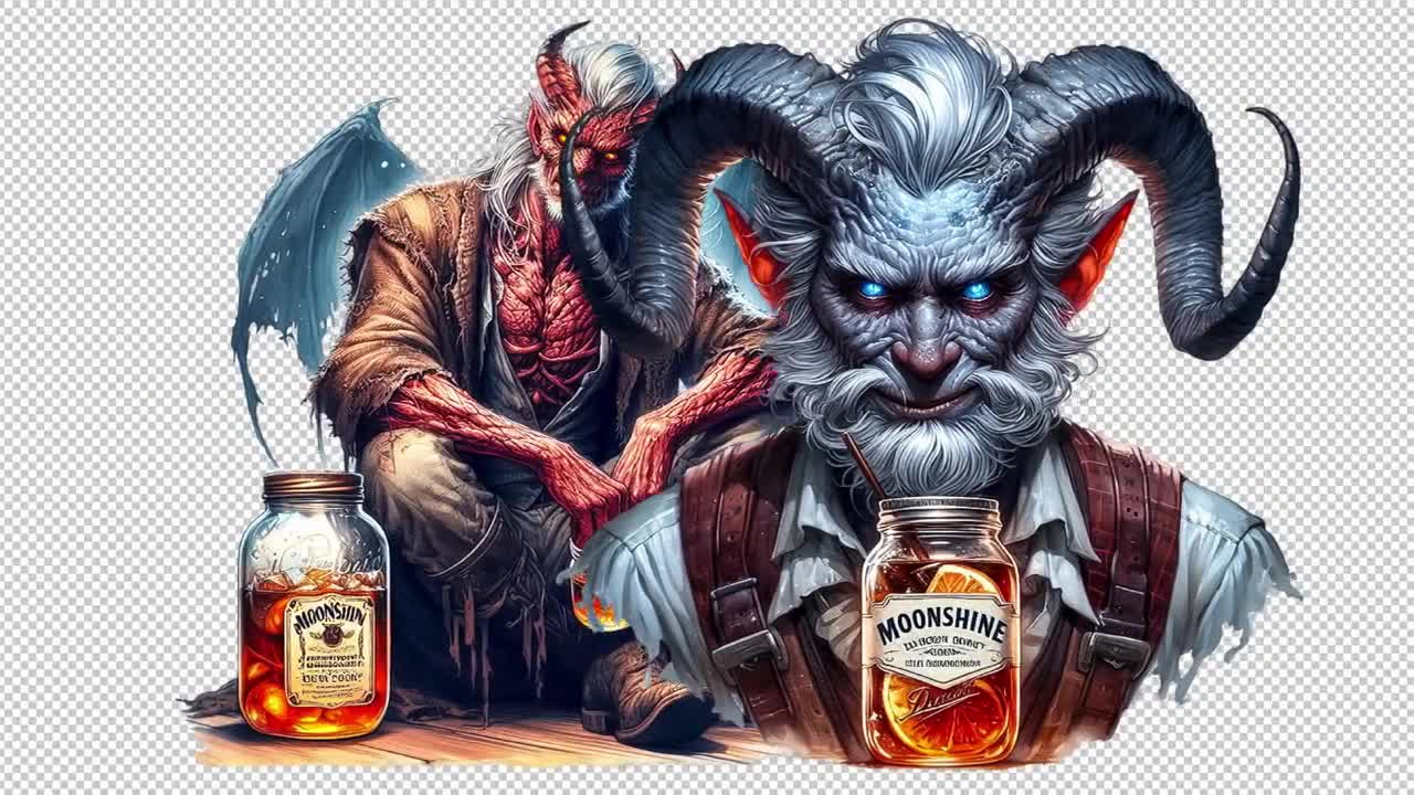 Demon and Moonshine PNG Clipart, Dark Mysticism Images (Digital Download) video poster