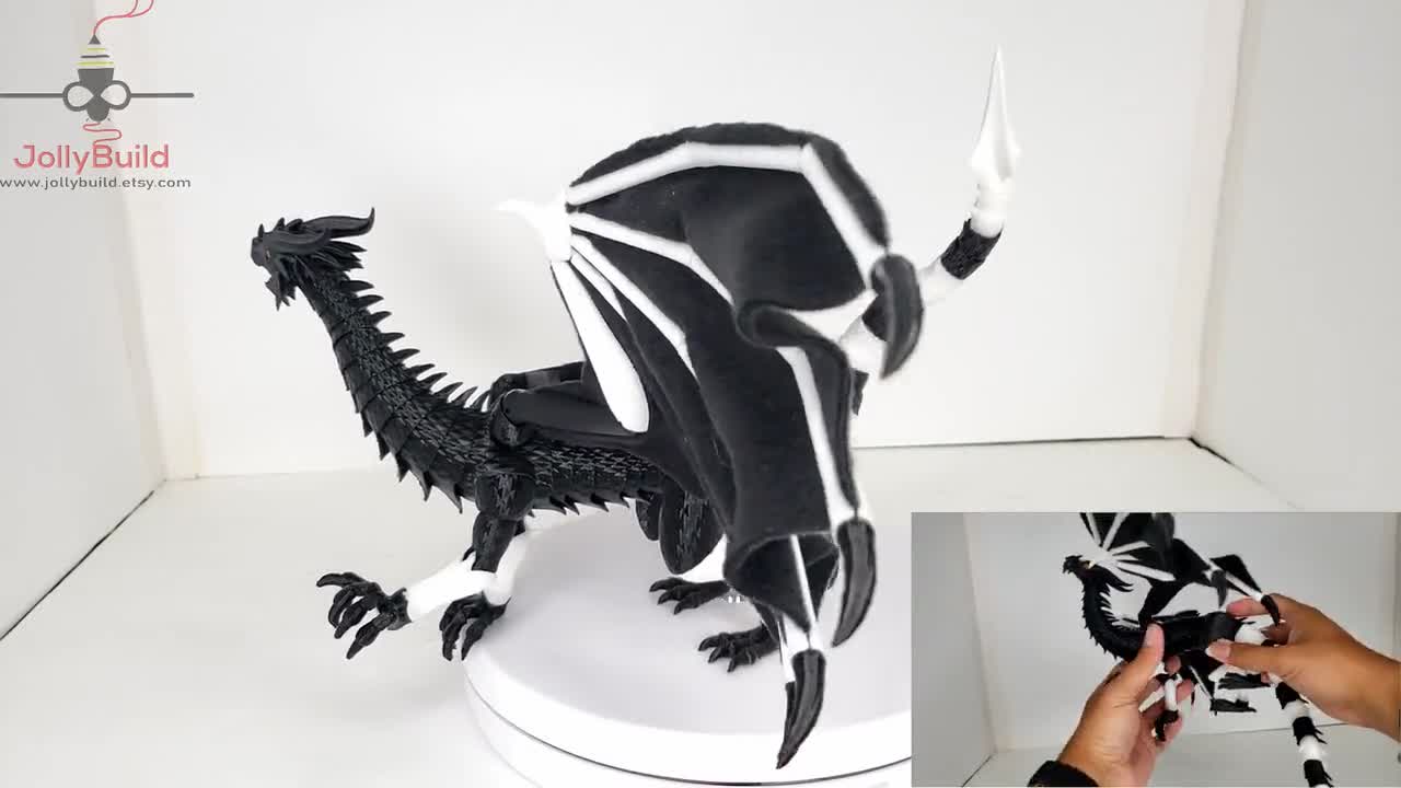 Joints 3D Printed Articulated Dragon Dragon Toy Figurine 3D Printed Dragon