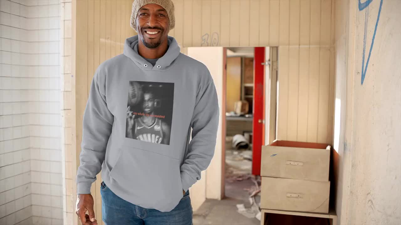 Sudadera con capucha estampada de algodón suave premium Shai