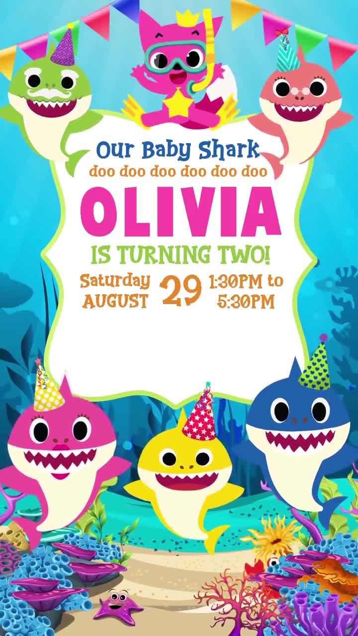 Clipart De Fiesta De Cumpleaños De Baby Shark - El Primer