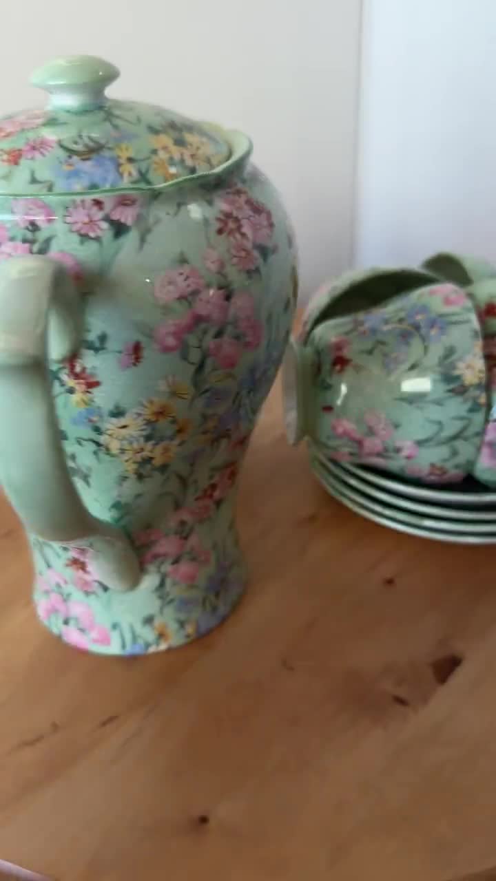 Vintage Shelley England Bone China Tea Set: Melody Floral Chintz