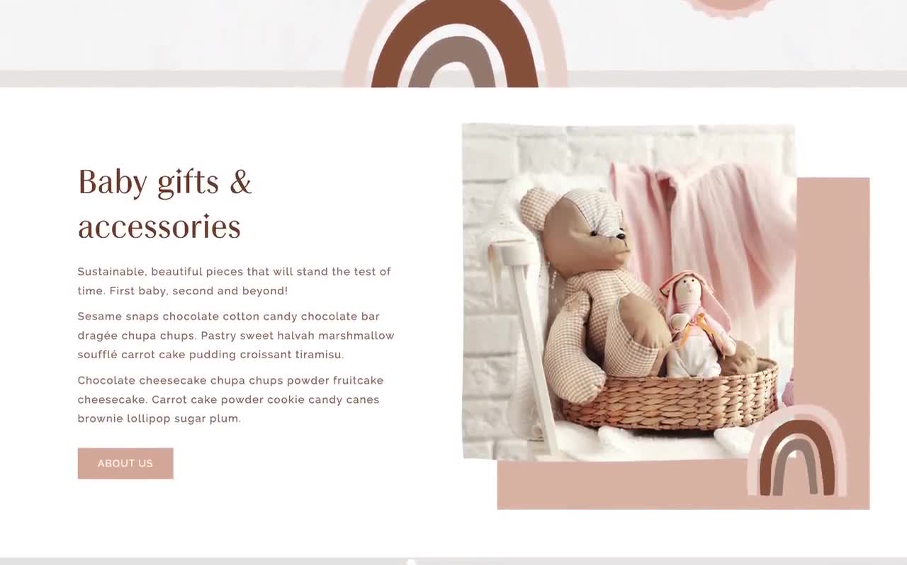 Shopify Theme Boho Design Baby Boutique Shopify Website Template