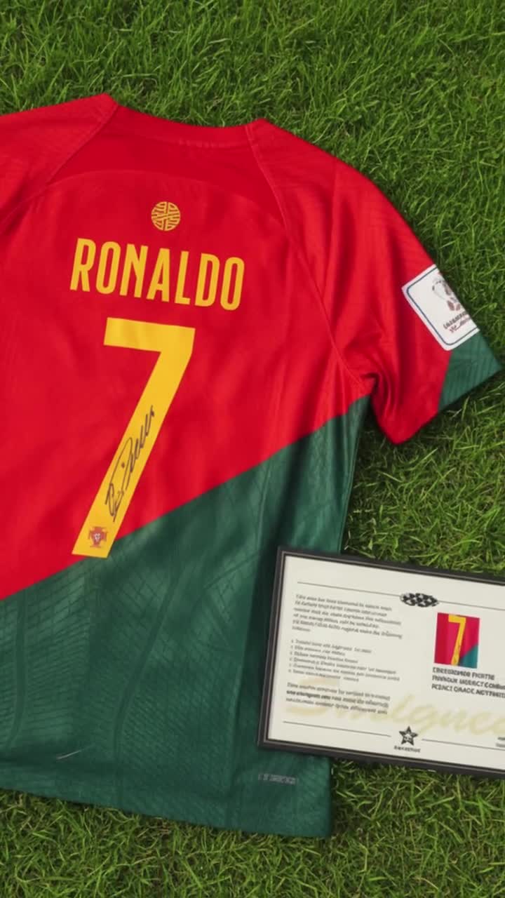 Cristiano Ronaldo SIGNED Portugal Home WORLD Cup Kids and Adults