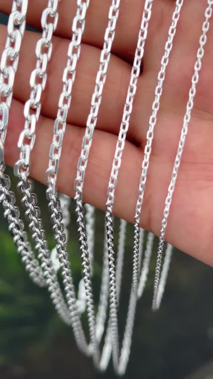 925 Sterling Silver Anchor Chain, Solid Silver Anchor