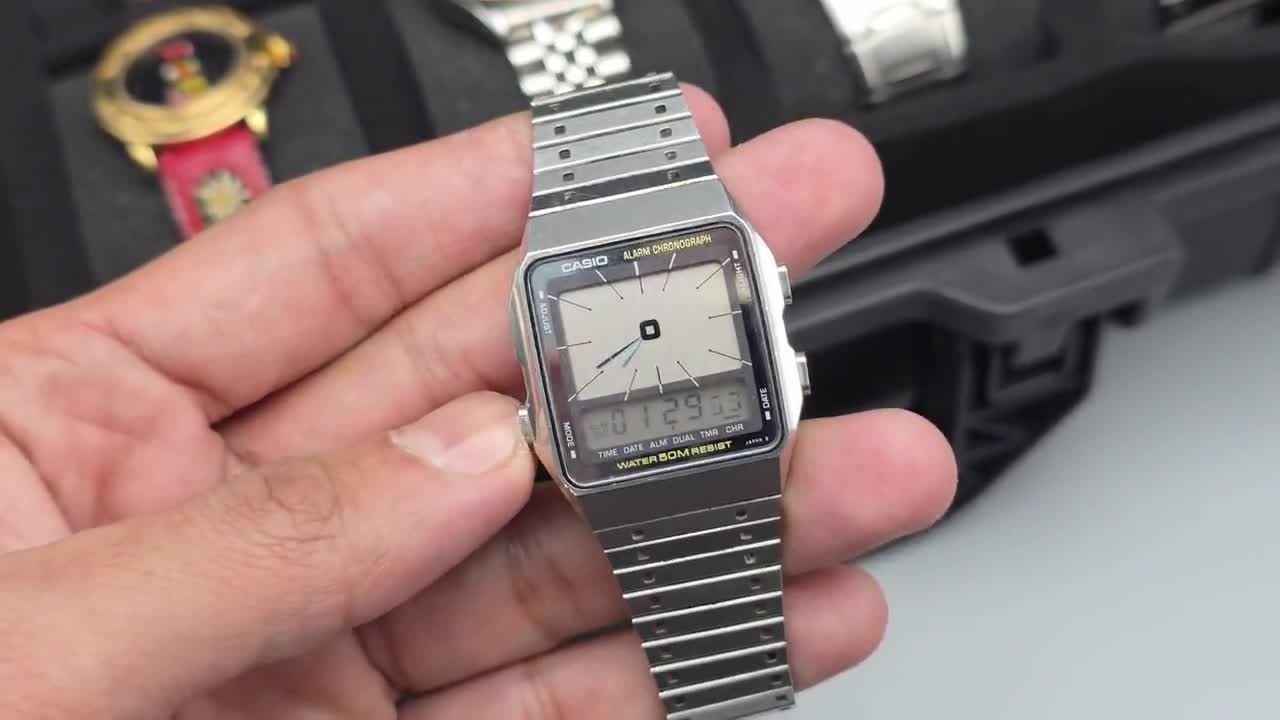 Vintage Casio AE-90W Alarm Chronograph Ana-digi Quartz Watch