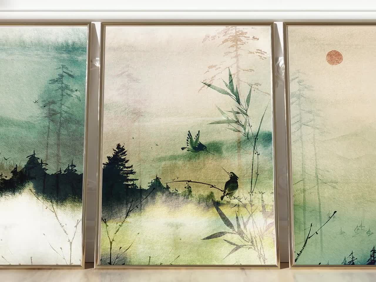 Japanese Wall Art Set of 3 Prints · Japanese Art Print