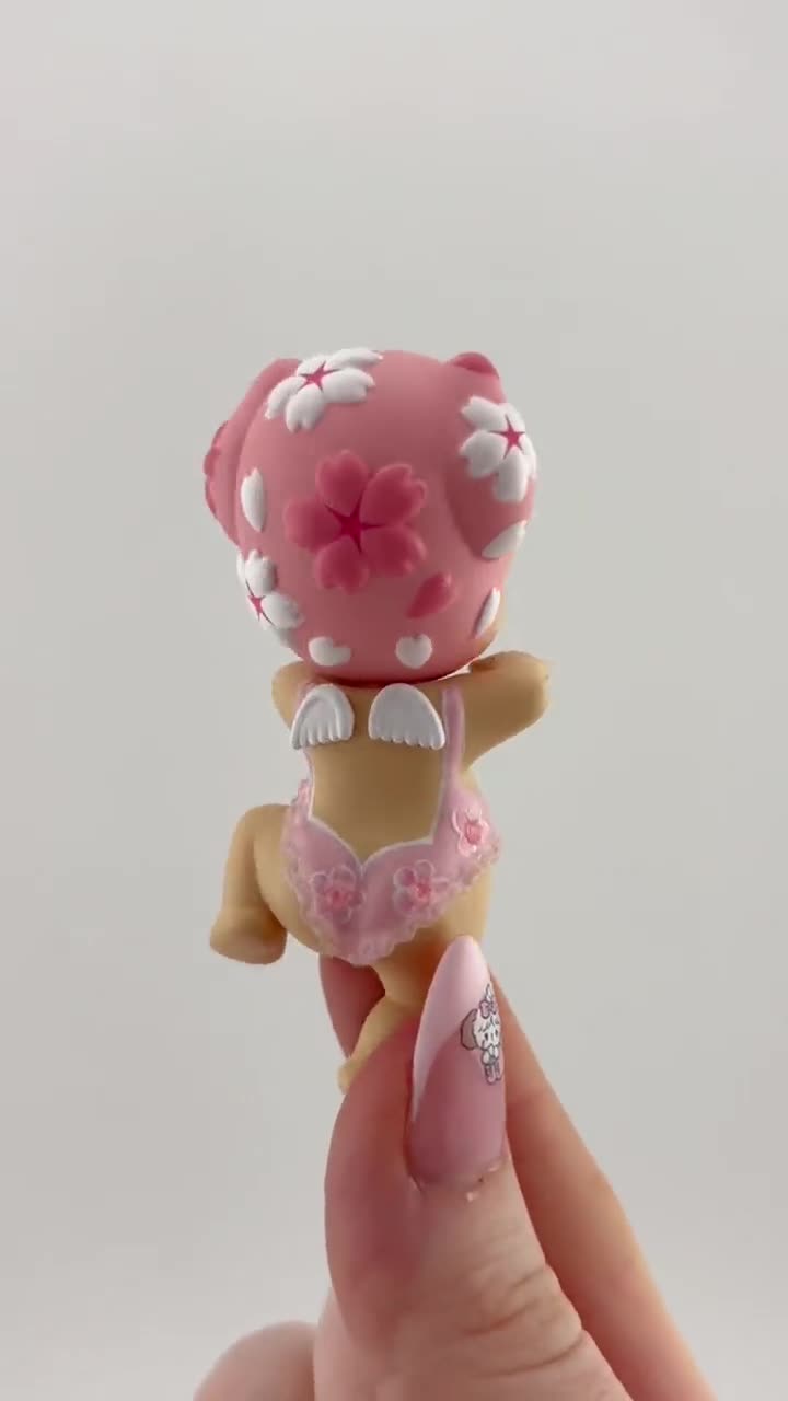 Pink Sonny Angel Hippers Cherry Blossom, Kawaii Phone Charm video poster