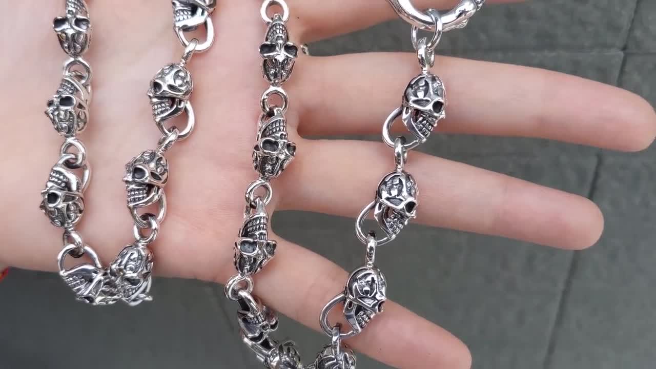 Skull Wallet Chain | Hellride - Stainless Steel | Sanity Jewelry 26 Inches