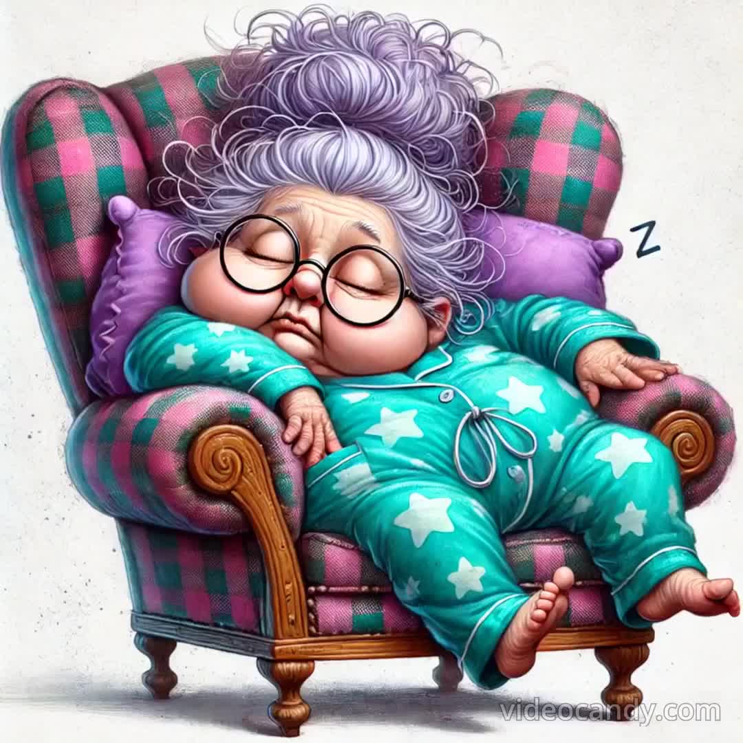 Who Drunk the Sherry, Sleeping Grandma, Sleeping Nanny, Comical Old Lady,  Comical Granny, Funny Lady, 12 jpg images