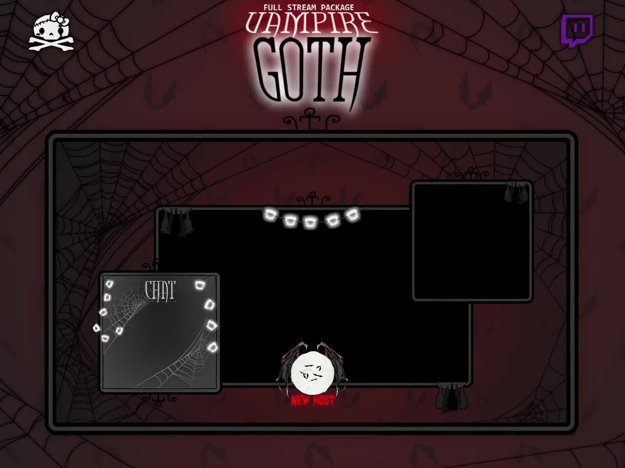 Animated Gothic Vampire Stream Overlay Just Chatting Overlay -  Canada