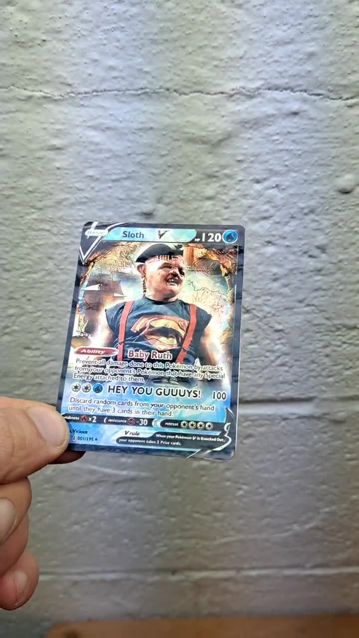 Sloth Pokemon Card - The Goonies