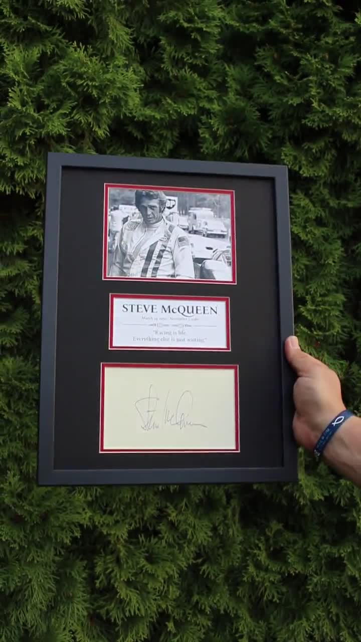 Steve Mcqueen Autograph Art: Limited Edition Collage Framed