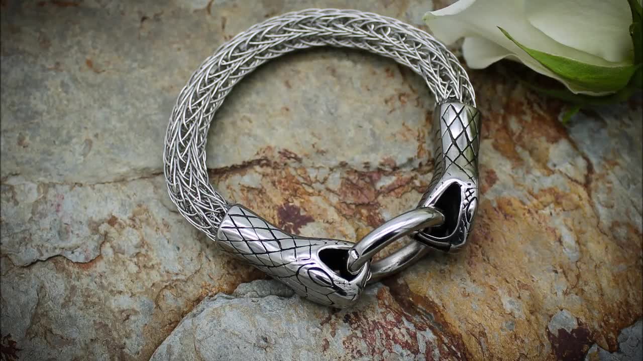 Buy GuoShuang Nordic Viking Norse Dragon Scandinavian Bracelet Men  Wristband Cuff Bracelets with Valknut Gift Bag at Amazon.in