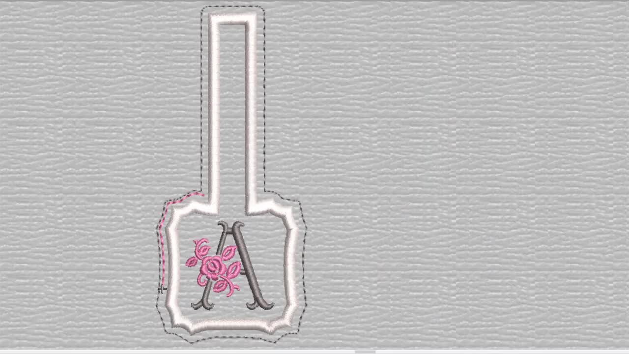 Louis Vuitton 2 Logo Snaptab / Keyfob Embroidery Design-2022