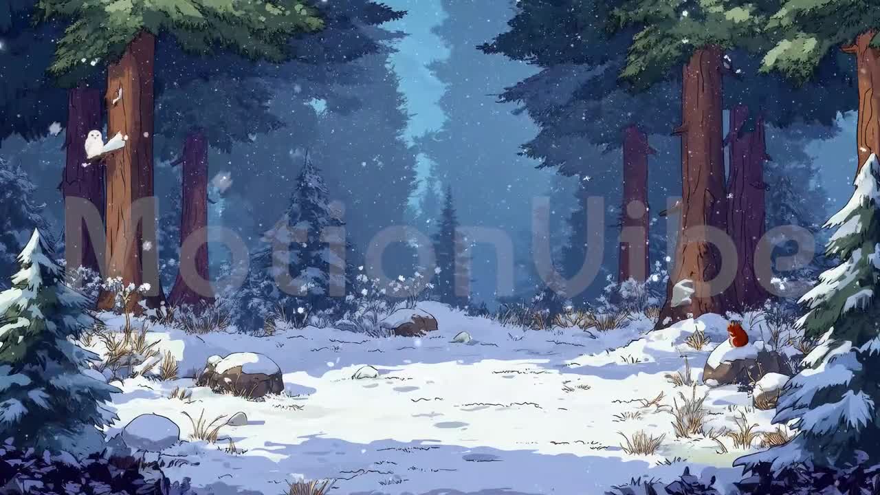 Snow Forest Wallpaper Animated