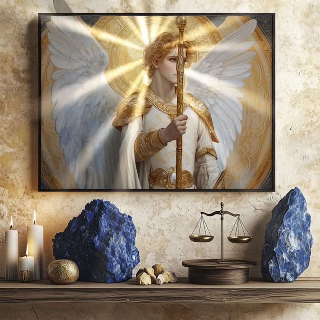 Angel Vasariah (#32) Wall Art Print With Wooden Frame - Ruling