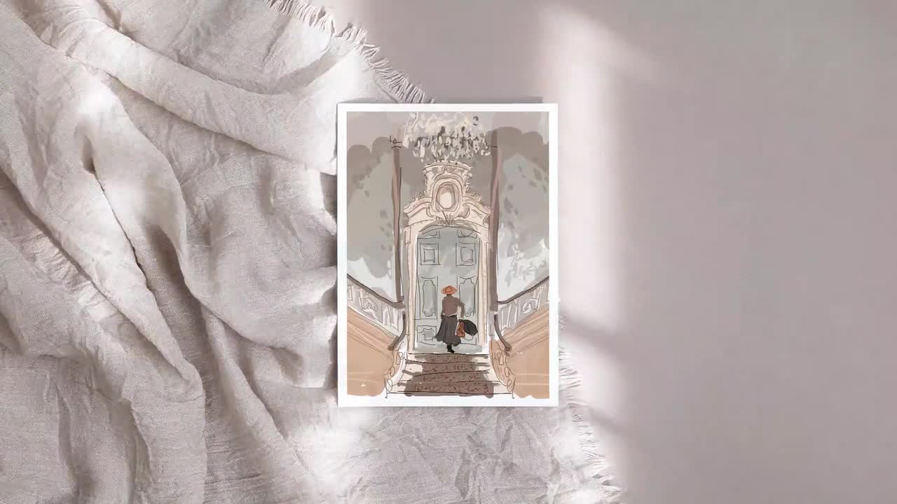 Sound of Music Entr-acte Art Print - Vintage Staircase