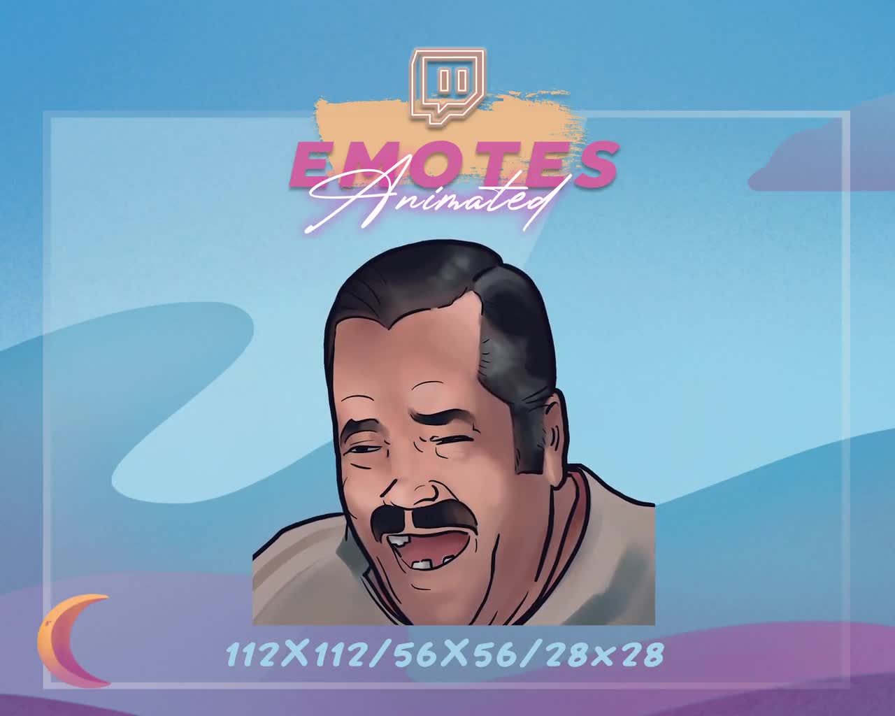 Animated KEWK Emote - Twitch Meme Emote | El Risitas GIF | Kawaii GIF |  Custom emotes