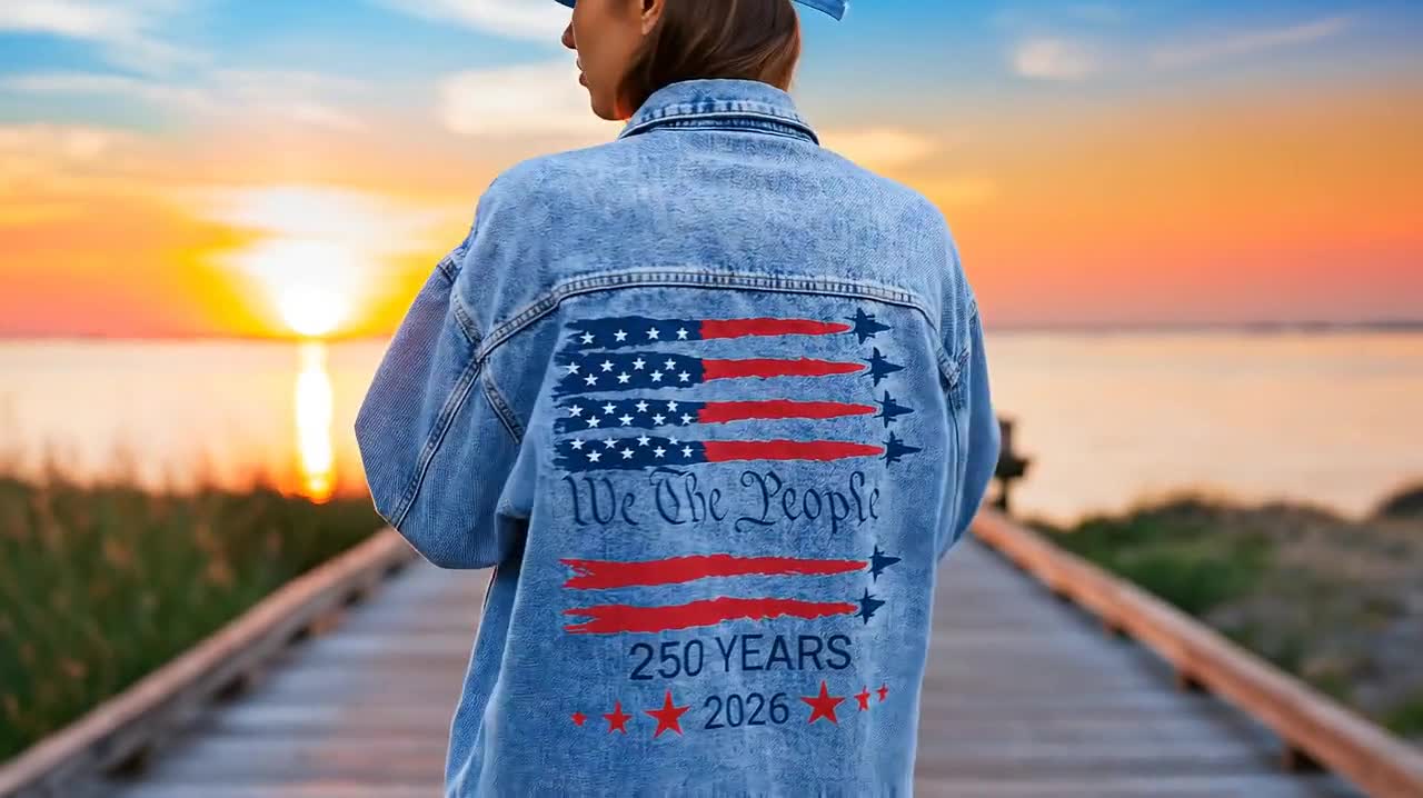 USA 250th Anniversary Denim Jacket | America Jean Jacket - Etsy
