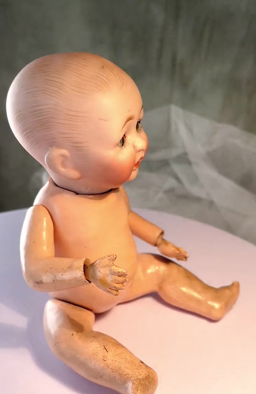 Antique Cross-eyed, Seated Boy Doll - 1912 - Germany - Etsy