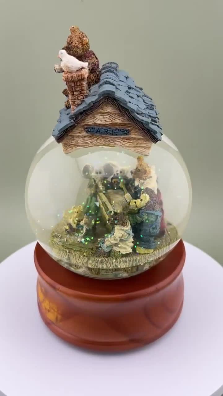Vintage Boyds Noah & Co Ark Builders Snow Globe Musical 2706