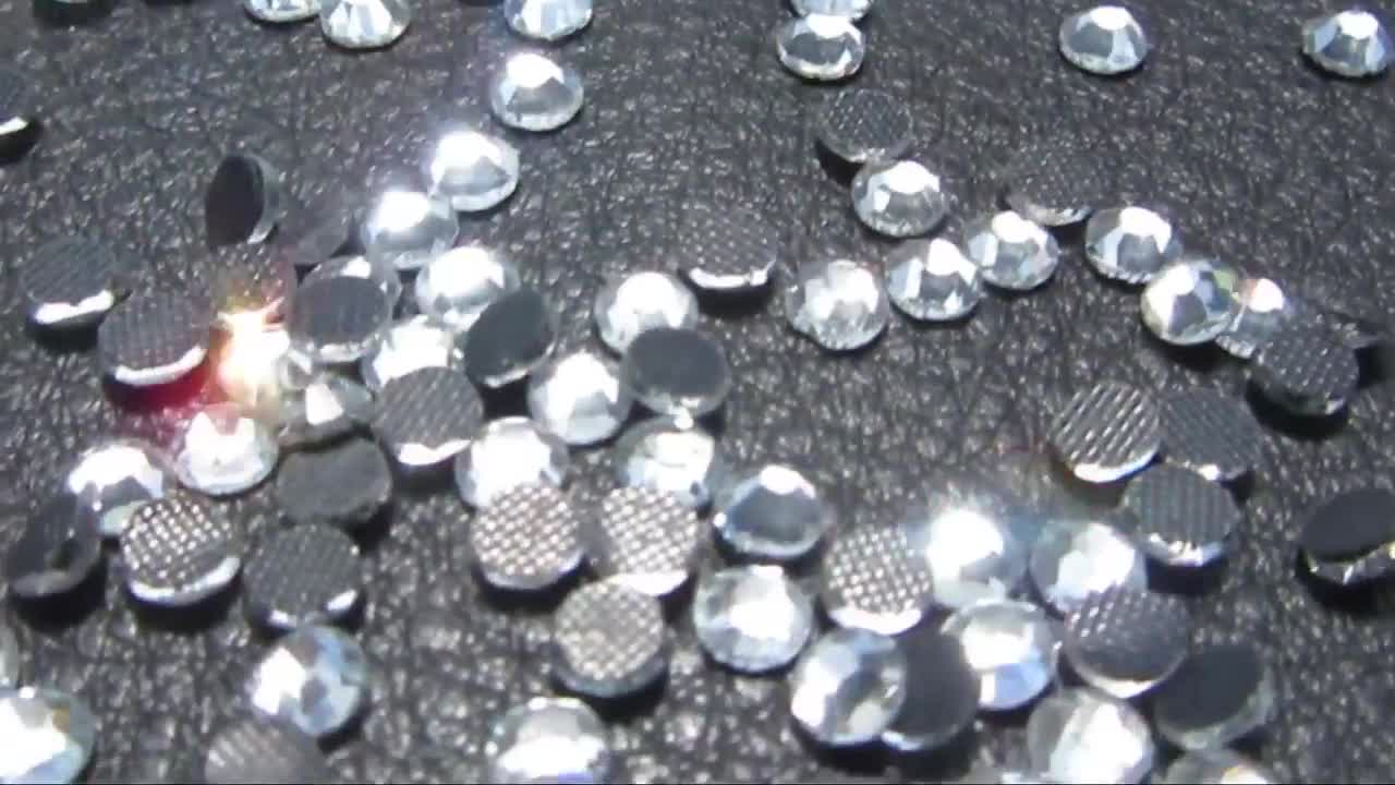 Crystal AB Rhinestones for Eyes and Nails Within 5 Sizes, Ss4, Ss5, Ss6,  Ss8, Ss10, in a Storage Wheel, Nail Rhinestones 