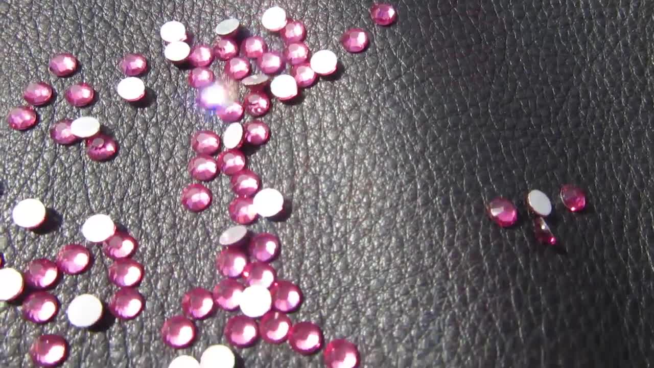 Crystal AB Rhinestones for Eyes and Nails Within 5 Sizes, Ss4, Ss5, Ss6,  Ss8, Ss10, in a Storage Wheel, Nail Rhinestones 