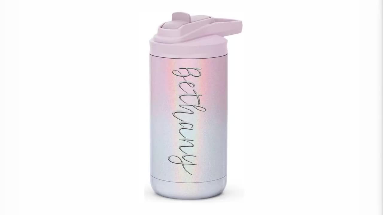 OCEAN Personalized Kids Water Bottle, Custom Tumbler, Steel, Engraved, 12  Oz SIC Cup, Toddler, Back to School, Small Sippy Cup, Straw 