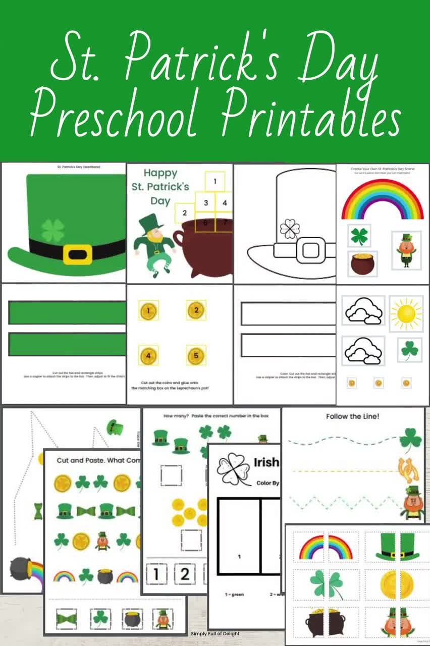 What comes next. Saint Patrick Day matching activity for preschool