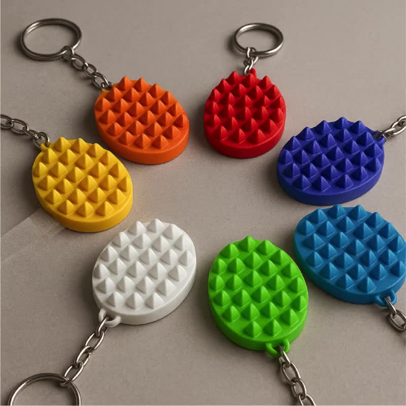 Stabby Stones Keychain, Spiky Keyring, EDC Sensory Toy, Tactile Fidget Charm, for Stress, ASMR Friendly, Bag Accessory, 3D STL Digital File video poster