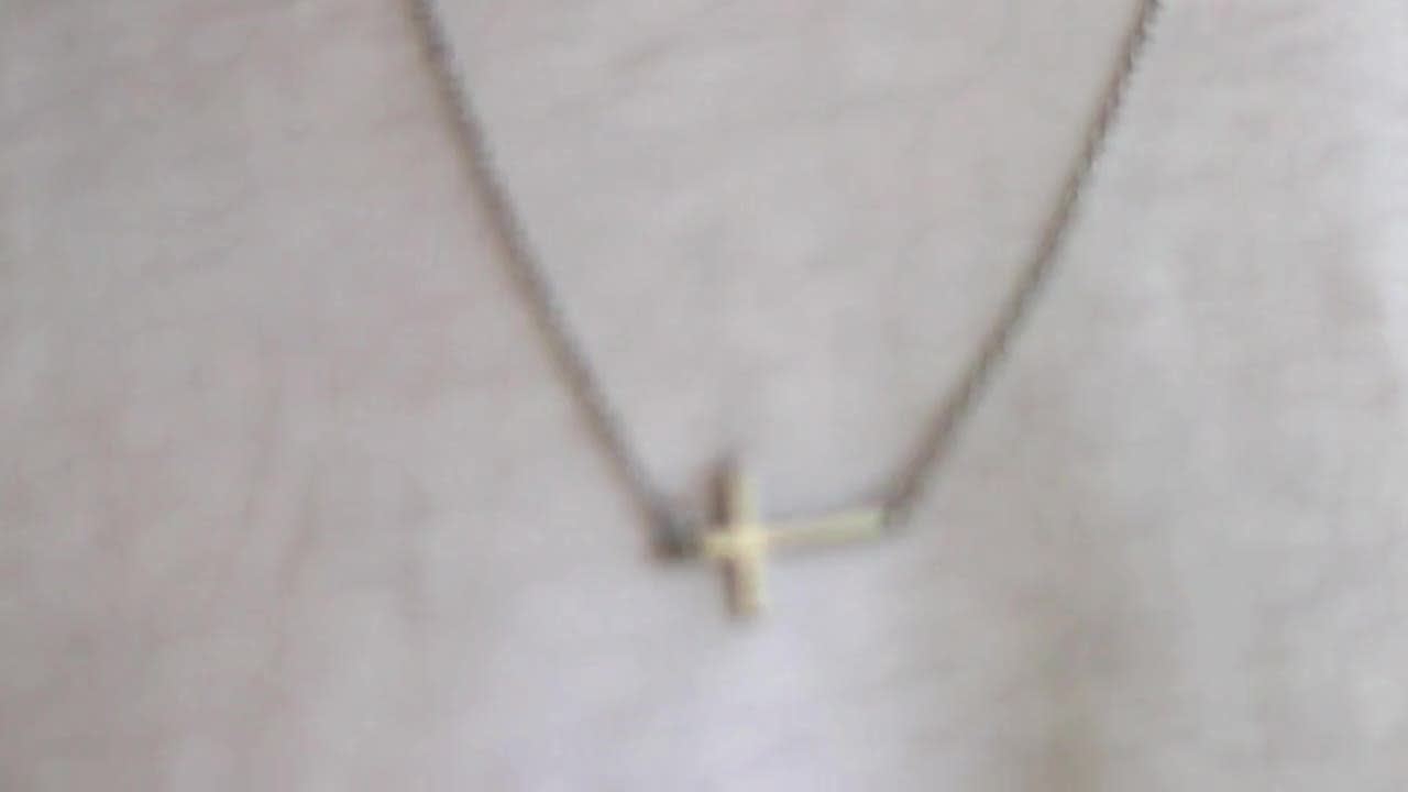 Buy Sideways Cross Necklace for Men, Mens Necklace Waterproof Cross  Pendant, Silver Chain Groomsmen Gift for Him, Christian Catholic Necklace  Online in India 